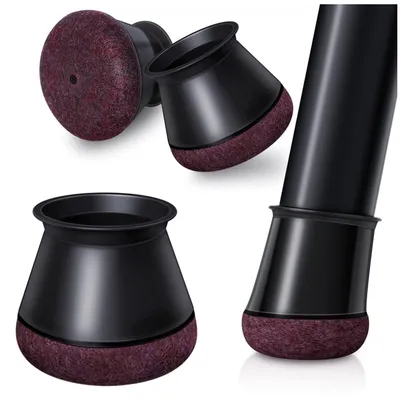 Imagen del producto de Omgoods - 24 protectores para patas de sillas con fieltro, para patas redondas de 20.1 a 30 mm