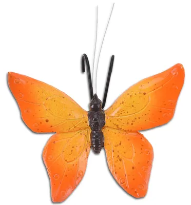 Produktbild von Pro Garden Blumentopf Anhanger Schmetterling - orange - 13 x 10 cm