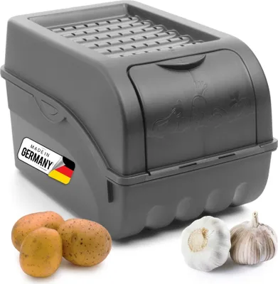 Produktbild von Novaliv Gemüseboxen Kartoffelboxen Vorratsbehälter 3,5l bis 9l (Anthrazit, 1x 5l)