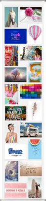 Produktbild von 10 x 15 Fotovorhang für 20 Fotos Hoch- und Querformat mit Metallstange oben