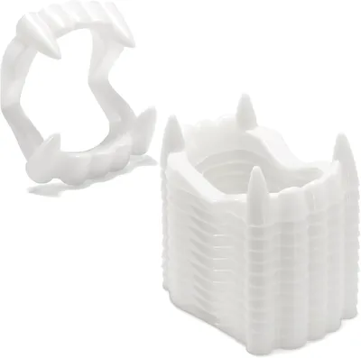 Productafbeelding van Vampiertanden voor kinderen - Set van 12 - Kunsttanden voor kinderen - Weerwolf maskertanden - Verkleedkostuum - Cosplay