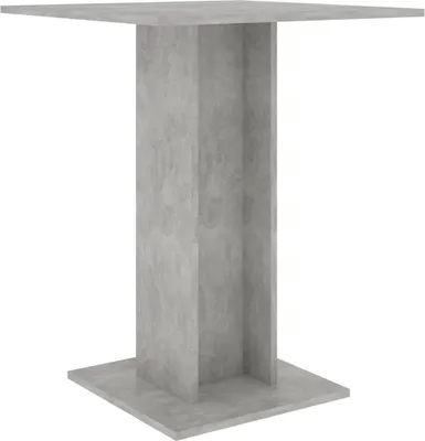 Image de vidaXL Table de bistrot gris béton 60×60×75 cm panneau de particules