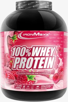 Produktbild von IronMaxx 100% Whey Protein - 2350g-Dose Himbeere