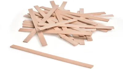 Productafbeelding van 50 Beukenhouten Hobby Latjes 258 x 16 x 3,2 mm – Knutselhout voor Modelbouw, DIY Projecten en Verf Mengstokjes