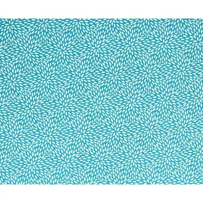 Obrázok produktu pre Bavlnená látka 55 x 45 cm - svetlomodrá s bielymi okvetnými lístkami