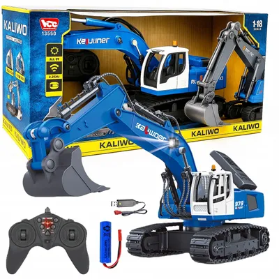 Produktbild von Ferngesteuerte Bagger Kaliwoer, Modell 1:18 [blau, 13550]