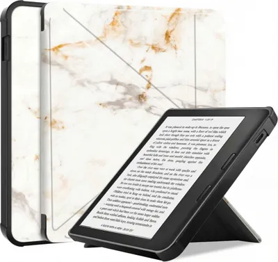 Produktbild von imoshion Design Klappbare Klapphülle Kobo Libra 2 / Tolino Vision 6 - White Marble