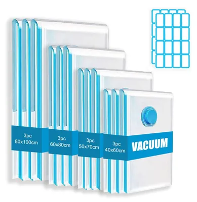 Vakuumbeutel-Set 12-tlg. 4 Größen 80x100 bis 40x60 cm