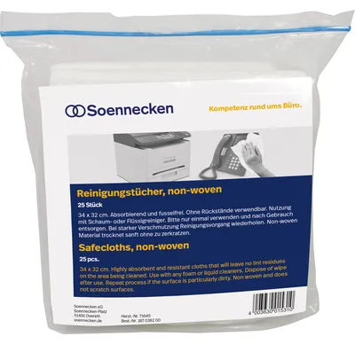 Produktbild von Soennecken Reinigungstuch Vlies 25 St./Pack.