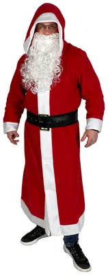 Produktbild von Weihnachtsmann Mantel mit Kapuze, Größe:XXXL/XXXXL