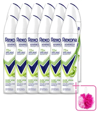 Produktbild von 12 x Rexona Deodorant Spray - Aloe Vera Duft - 150 ml - Sparpackung - 12 Stücke
