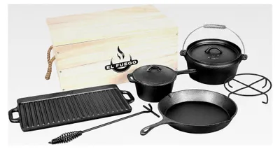 Produktbild von 7-teiliges Dutch Oven Set, schwarz