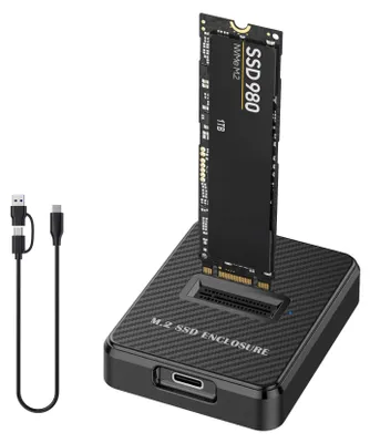 Produktbild von SHUBEIEUMI M.2 NVMe SSD Gehäuse AdapterSchwarz