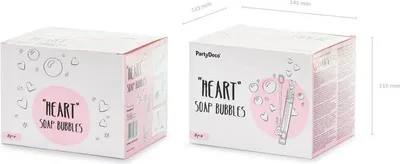 Image de 48 bulles de savon Heart Tubes blanc
