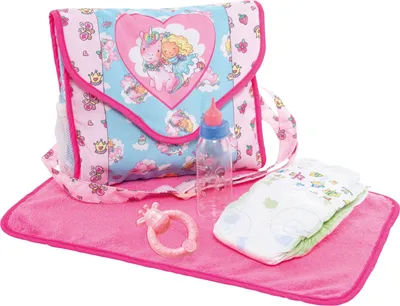 Produktbild von wickeltasche mit Zubehör 24 x 24 cm Polyester rosa