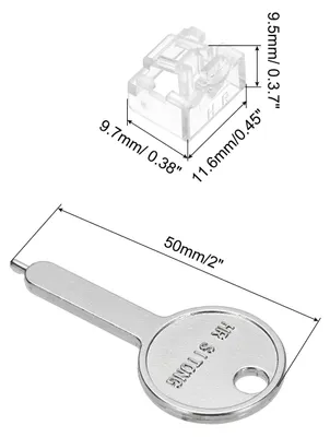 Produktbild von 12 Stš¹ck Port Blocker Verriegelung RJ45 Port/Staub PC Blocker mit codiertem Schlš¹ssel, Transparent
