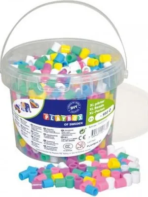 Image de PLAYBOX Perles à repasser XL pastel dans un seau 950 pièces