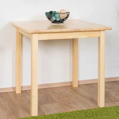 Produktbild von Esstisch 80x80 cm Kiefer massiv, Farbe: Natur