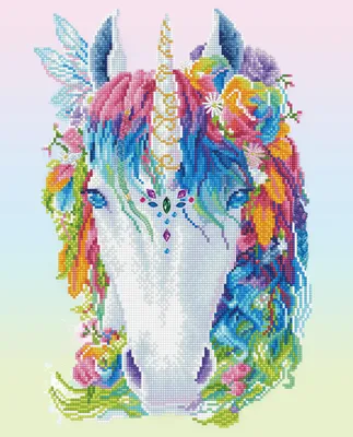 Produktbild von DIAMOND DOTZ® Original Diamond Painting Set Einhorn Mystic Unicorn 41x