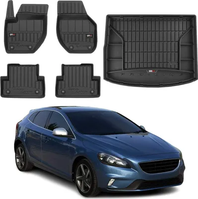 Obrázek produktu pro Sada podlahových rohoží a kufru pro Volvo V40 2012-2019 TPE černá