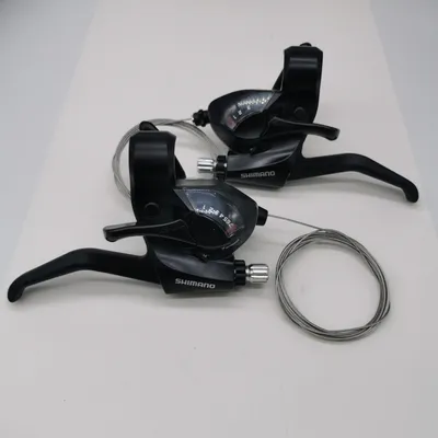 Produktbild von Shimano Schalt-/Bremshebel ST-EF41 Satz | 3 & 7 fach | 21 Gang Tourney Fahrrad Schaltung mit Schaltzug | Set 3 x 7 | (links+rechts)