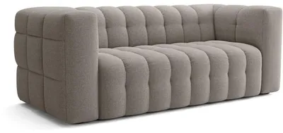 Image de Canapé fixe - 3 places - CHESTER - Tissu Beige - 212 x 105 x 76 cm