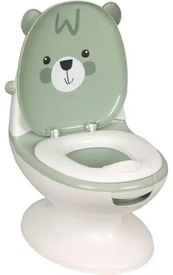 Produktbild von Baby Töpfchen, BAMBISOL Ourson Design, Amandelgrün, Mini Toilette für Kleinkinder, Abnehmbarer Behälter