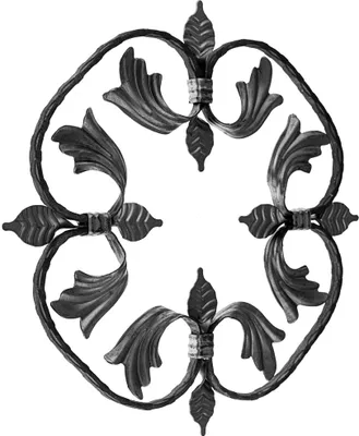 Produktbild von Schmiedeeisen Ornament 29.5X29.5Cm Gitter Für Tore Zäune Fenstergitter Stahl Geschmiedet