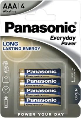 Obrázek produktu pro Baterie Panasonic AAA Micro Everyday Power 1,5 V v blistru po 4 kusech