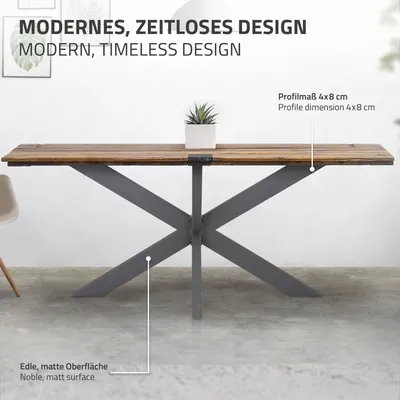 Obrázok produktu pre ML-Design nohy stola Spider cross frame, 78x71x120 cm, antracitová farba, oceľový rám stola