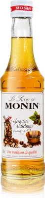Produktbild von Monin Geröstete Haselnuss Sirup, 250 ml Flasche - für Cocktails, zum Kaffee ode