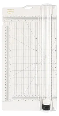 Imagen del producto de Vaessen Creative | Cortapapeles con regla para dobleces, 15x30,5 cm, color marfil