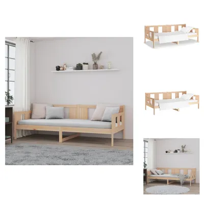 Image de vidaXL Lit de jour pin massif 90x190 cm - Lits et Sommiers