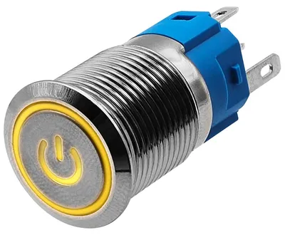 Produktbild von ProRide Metall-Drucktaster 16 mm 220 V ON/OFF, spritzwassergeschützt