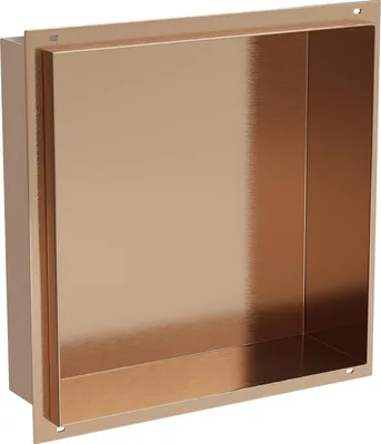 Zdjęcie produktu dla Mexen X-Wall-NR półka wnękowa bez kołnierza 30 x 30 cm, miedź szczotkowana - 19C1303010