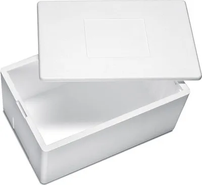 Produktbild von 2x Isolierboxen mit Deckel aus Styropor EPS 630 x 410 x 290 mm 47 Liter