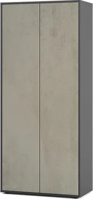 Produktbild von SIMPLYFURN Büroschrank Amira T00, geschlossener Schrank mit 2 großen Türen, Anthrazit & Beton Oxid, Push-to-Open, 180x80x40 cm, Aktenschrank für Büro und Homeoffice