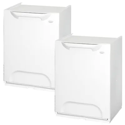 Image de Lot de 2 poubelles en polypropylène recyclables avec bac intérieur
