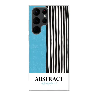 Produktbild von MuchoWow® Handyhülle Schutzhülle Hülle für Samsung Galaxy S22 Ultra Design - Blau - Schwarz - Weiß Silikon Softcase Handy Hülle - Abbildung