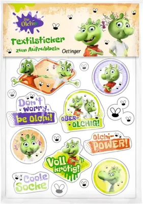 Produktbild von Die Olchis. Textilsticker zum Rubbeln