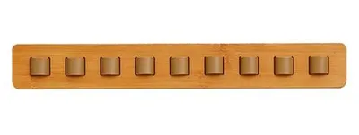 Zdjęcie produktu dla Brązowy drewniany stojak na okulary 40 x 5,5 x 2,5 cm