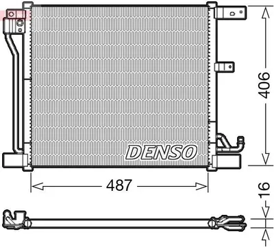 Obrázek produktu pro Kondenzátor, klimatizace DENSO DCN46018
