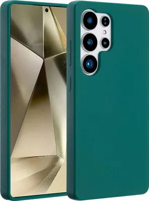 Zdjęcie produktu dla Accezz Liquid Silicone Backcover z MagSafe dla Samsung Galaxy S25 Ultra - Forest Green