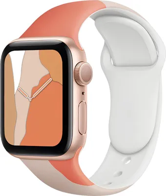 Obrázek produktu pro Eko, TPU náramek pro Apple Watch 42/44/45 mm Patchwork, bílý / růžový