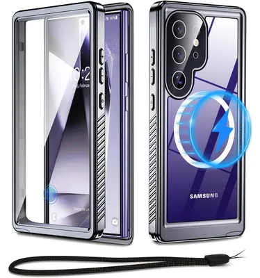 Produktbild von Schutzhülle für Samsung Galaxy S24 Ultra Wasserdicht MagSafe 360 Grad Stoßfest Staubdicht Schwarz