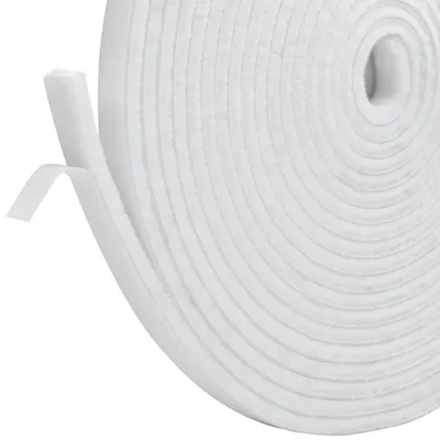 Zdjęcie produktu dla Samoprzylepna uszczelka do okien i drzwi, 9x5 mm, biała, 6 metrów, zapobiega przeciągom