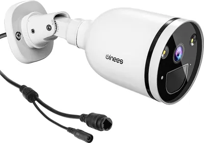 Produktbild von Winees 2.4/5GHz 4MP 2K WLAN Überwachungskamera Außen mit Scheinwerfer, Farbnachtsicht Sicherheitskamera mit Spotlight, IP66 Wasserdicht, Pakete/Fahrzeug/Personenerkennung, 2 Wege Audio mit Alexa