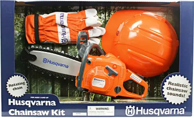 Obrázek produktu pro Dětská pila na hračky Husqvarna + helma a rukavice