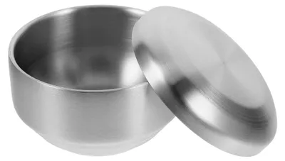 Produktbild von Edelstahlschalen kleine Metallschüssel für die Rasur
