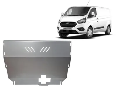 Produktbild von Aluminium Unterfahrschutz für Motor und Getriebe für den Ford Transit Custom - FWD
